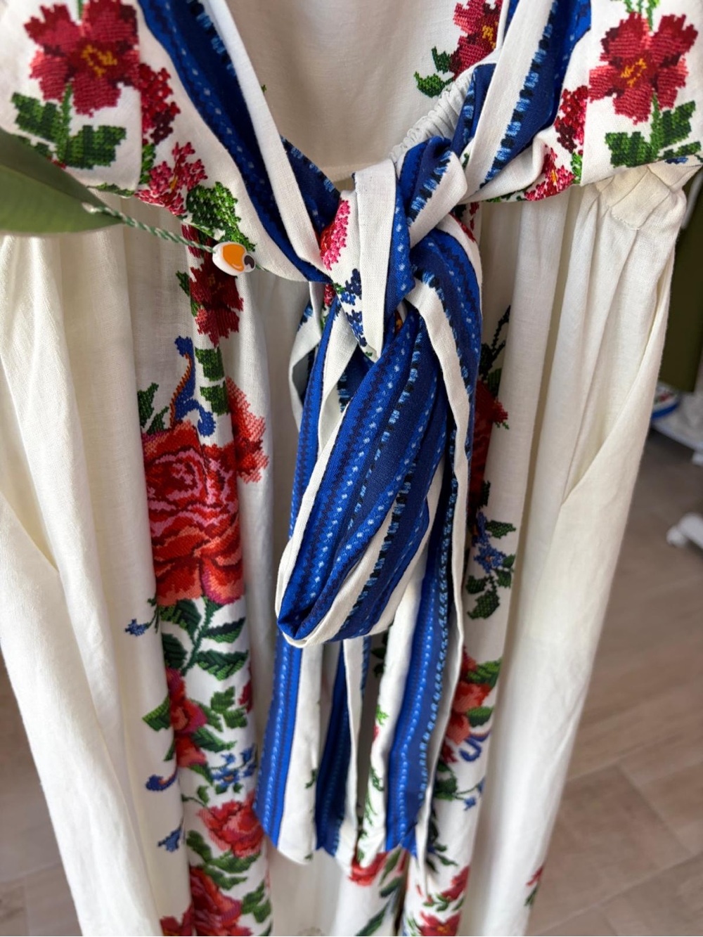 Farm Rio Off-White Flower Tapestry Maxi Dress - Picture 10 of 12